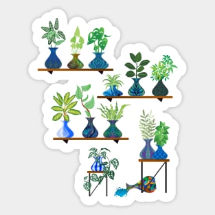 plants & pots Sticker